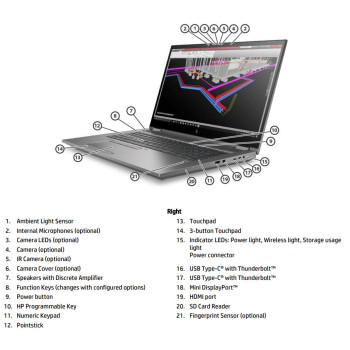 HP ZBook Fury 17 G7 - i7-10850H/32/512SSD/17/FHD/RTX3000/W11P/A2